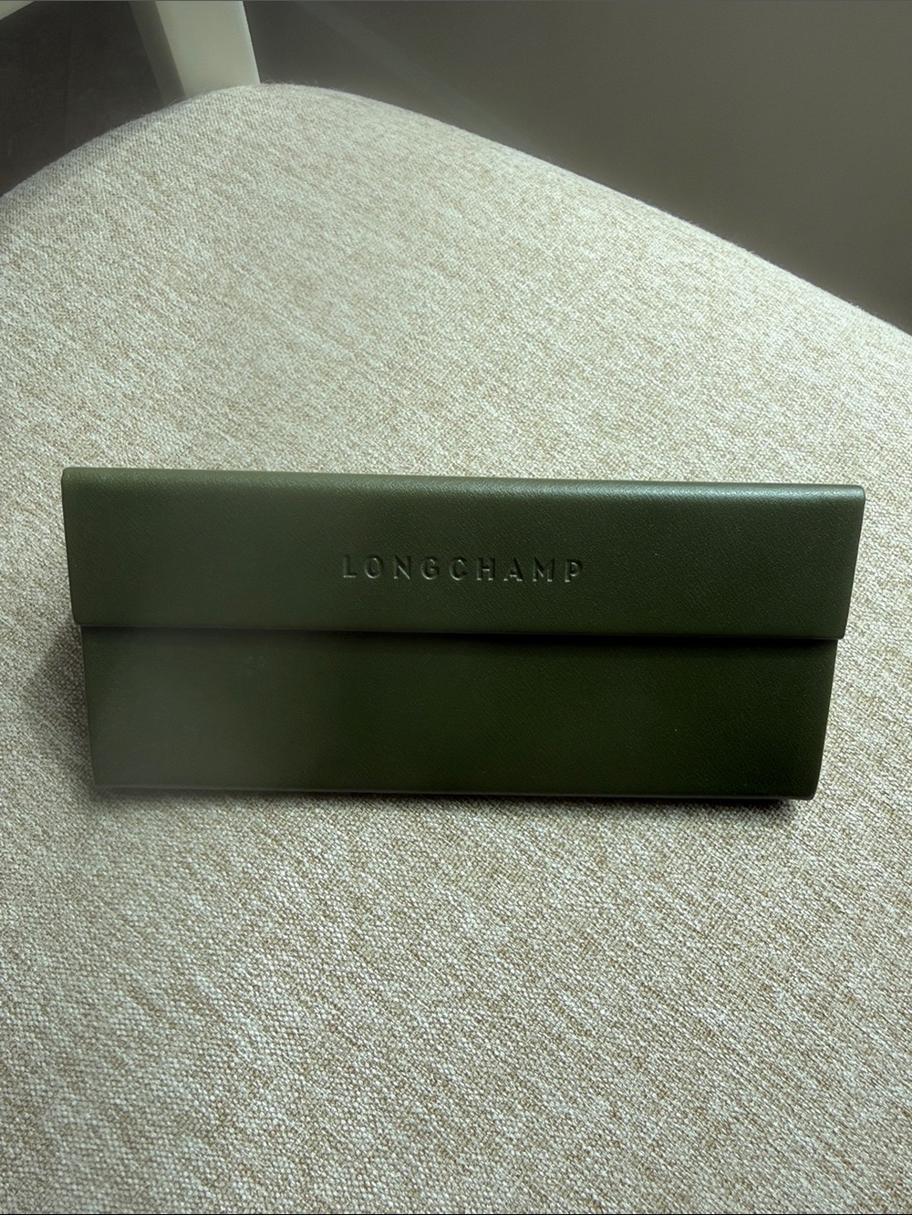 Longchamp Dark Olive Green Glasses Case